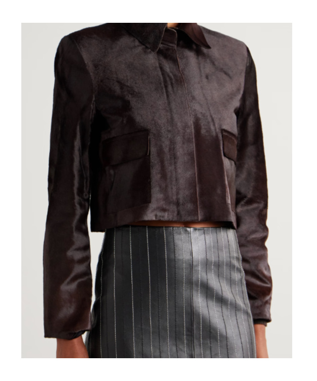 Nour Hammour Long-sleeved Casual Jacket In Brown