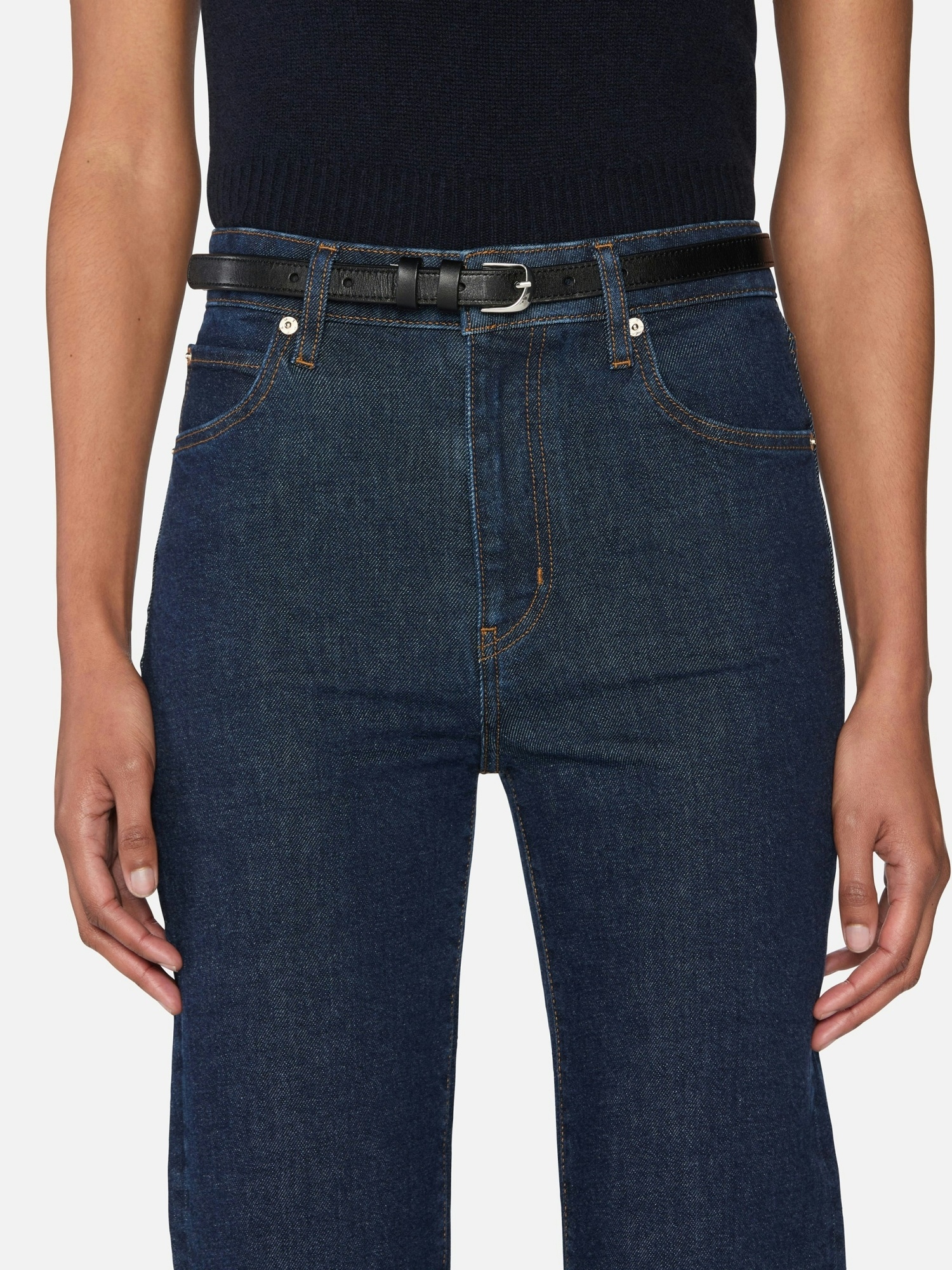 Frame High Waist Jeans In Black