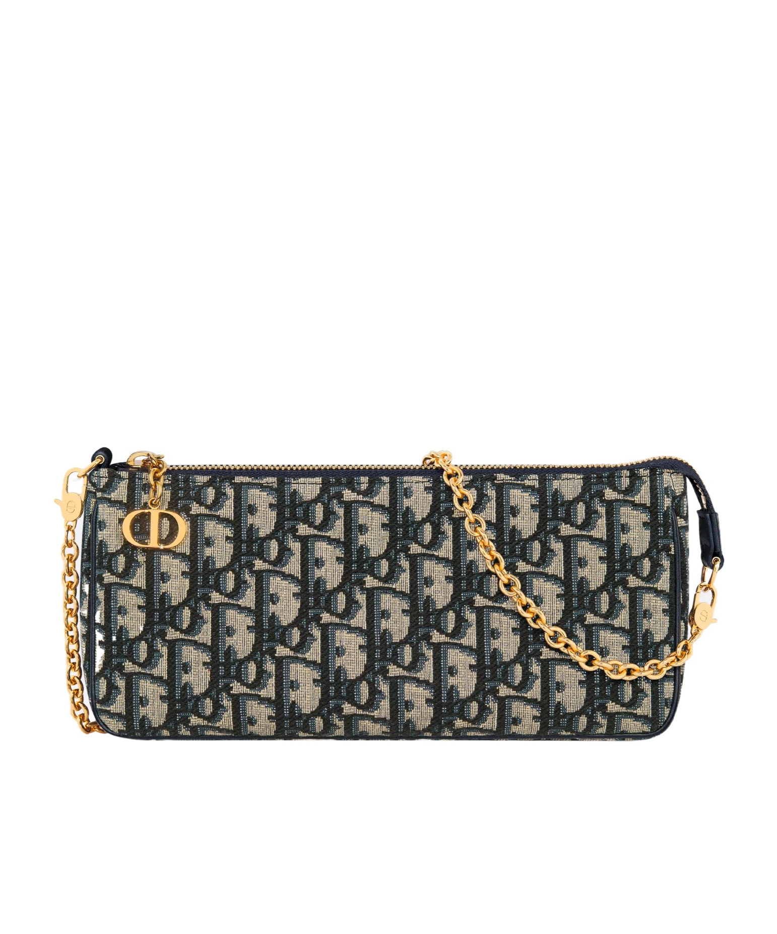 Dior 30 Montaigne Pouch With Chain In Black