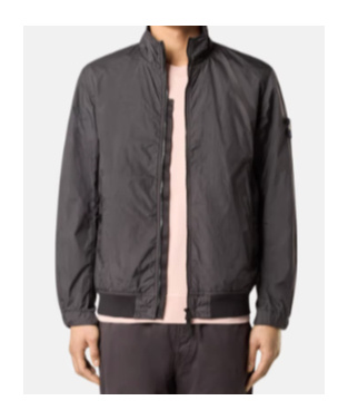 Stone Island Long-sleeved Casual Jacket In Gray