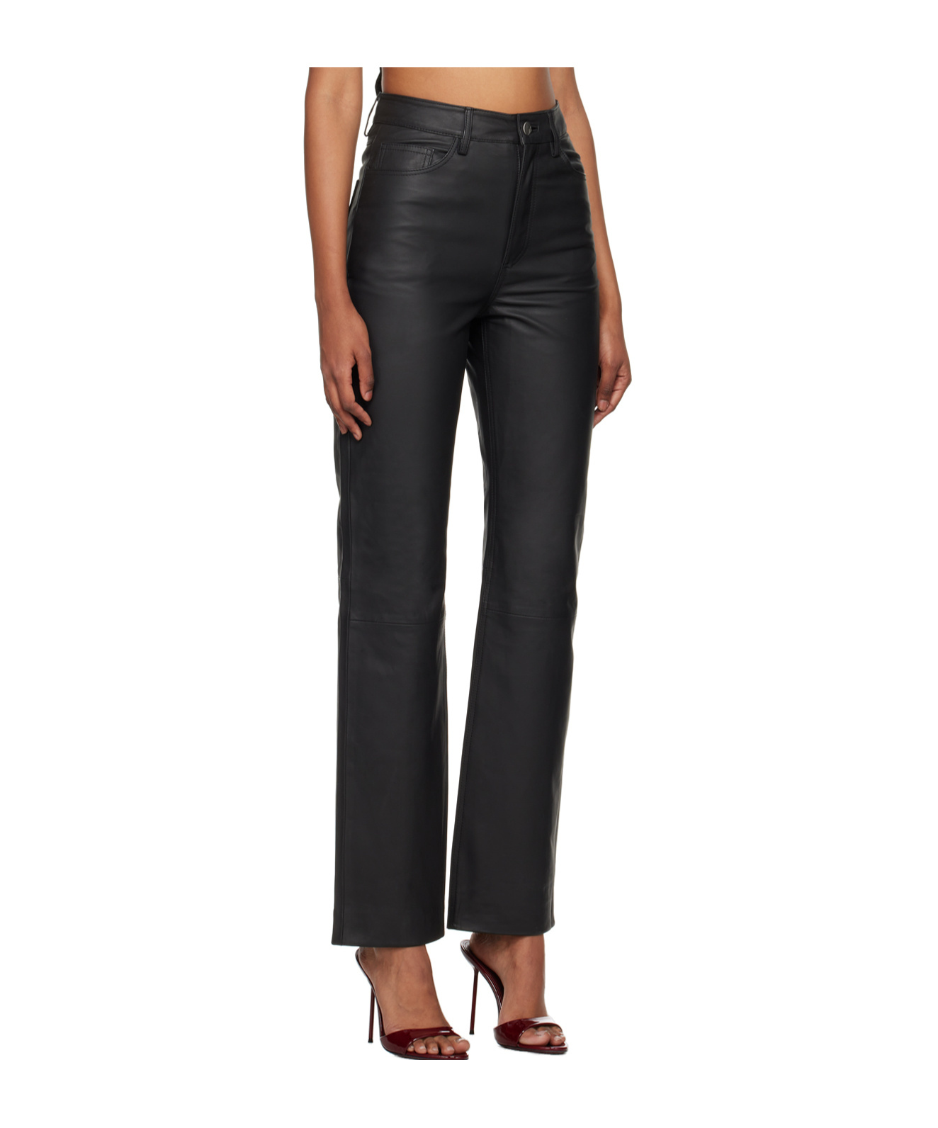 Remain Birger Christensen Belt-loop Casual Pants In Black