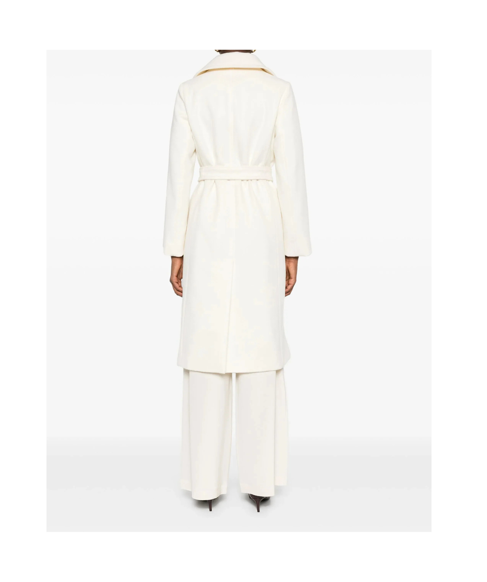 Max Mara Long-sleeved Coat In Neutral