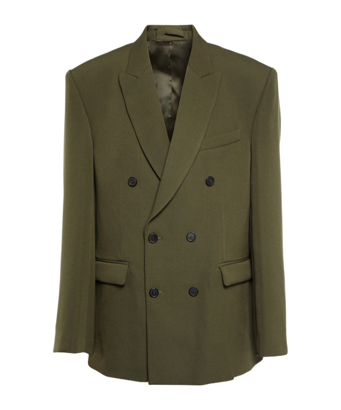 Wardrobe.nyc Double-breasted Suit Jacket In Green