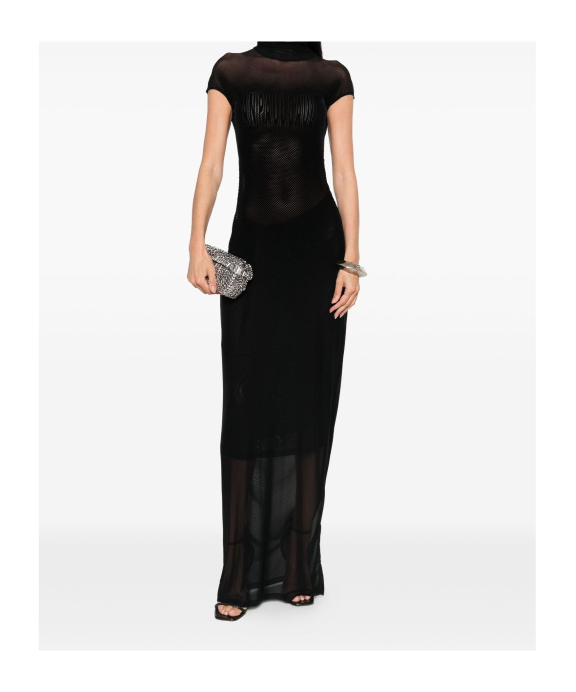 Jean Paul Gaultier Short Sleeve Dress In Black