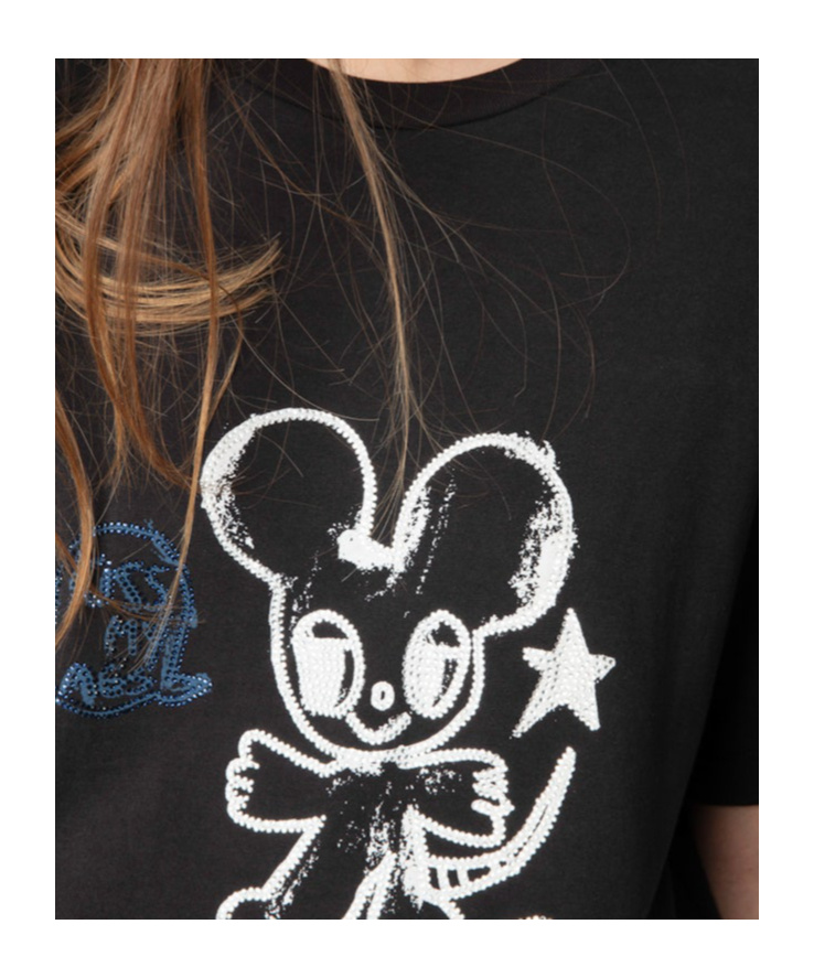 Zadig & Voltaire Edwin Happy Mouse T-shirt In Black