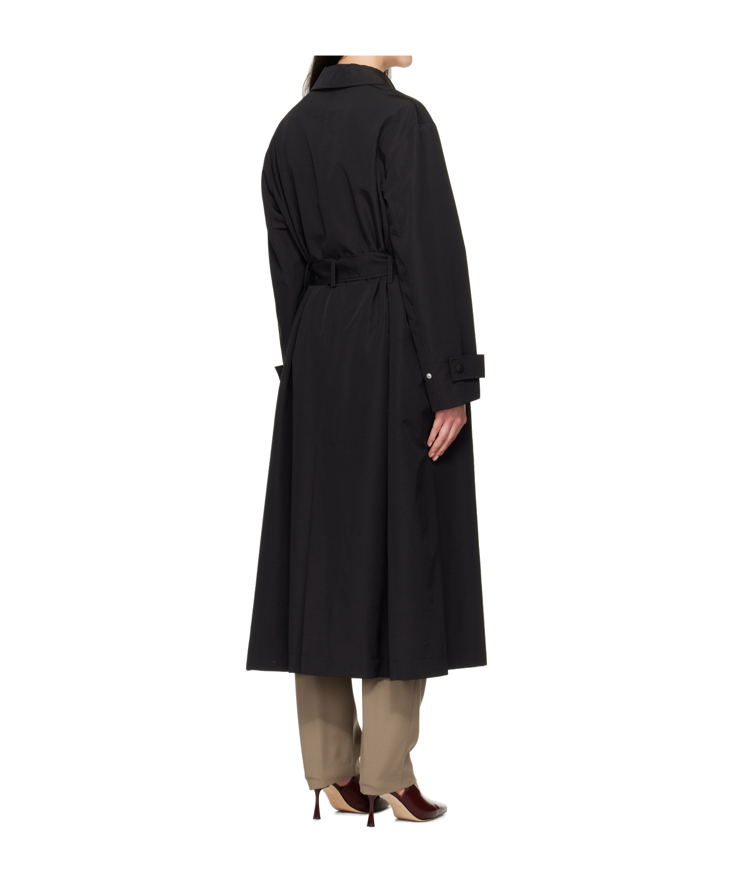 Rohe Belted Trench Coat In Black