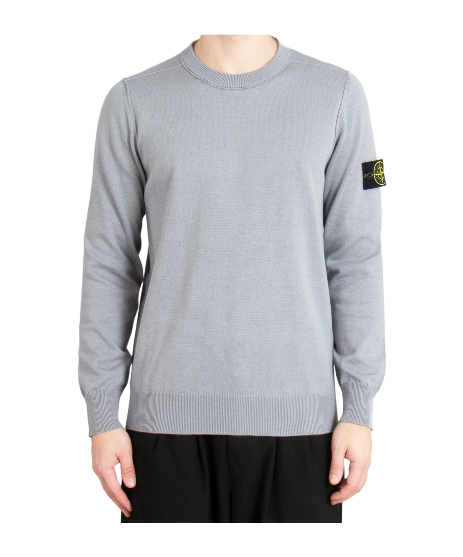 Stone Island Round Neck Sweater In Blue