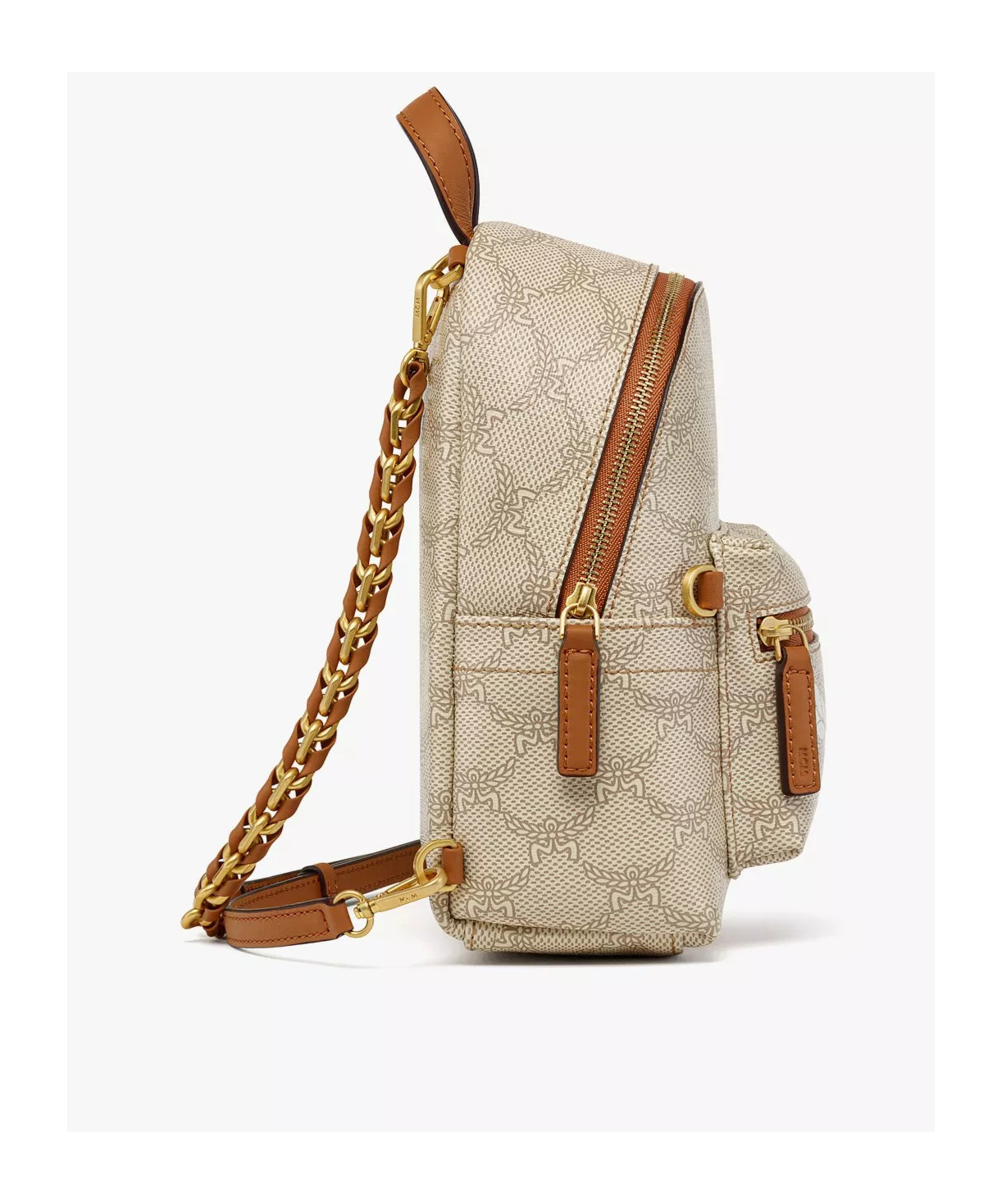 Mcm X-mini Stark Bebe Boo Lauretos Backpack In Nude