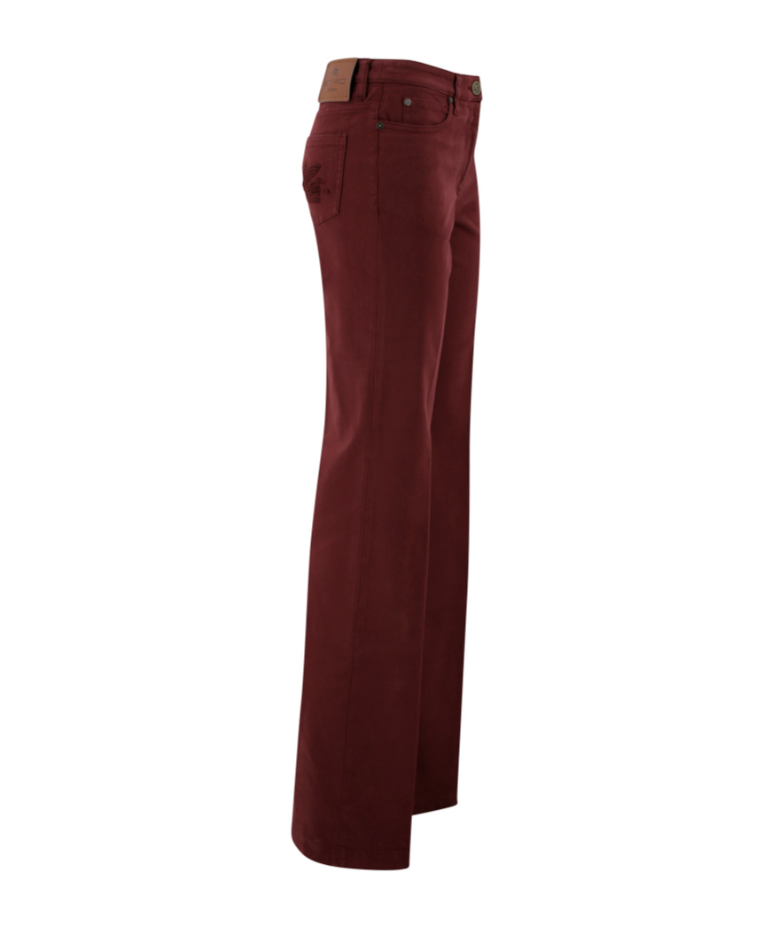 Etro Straight Leg Trousers In Red