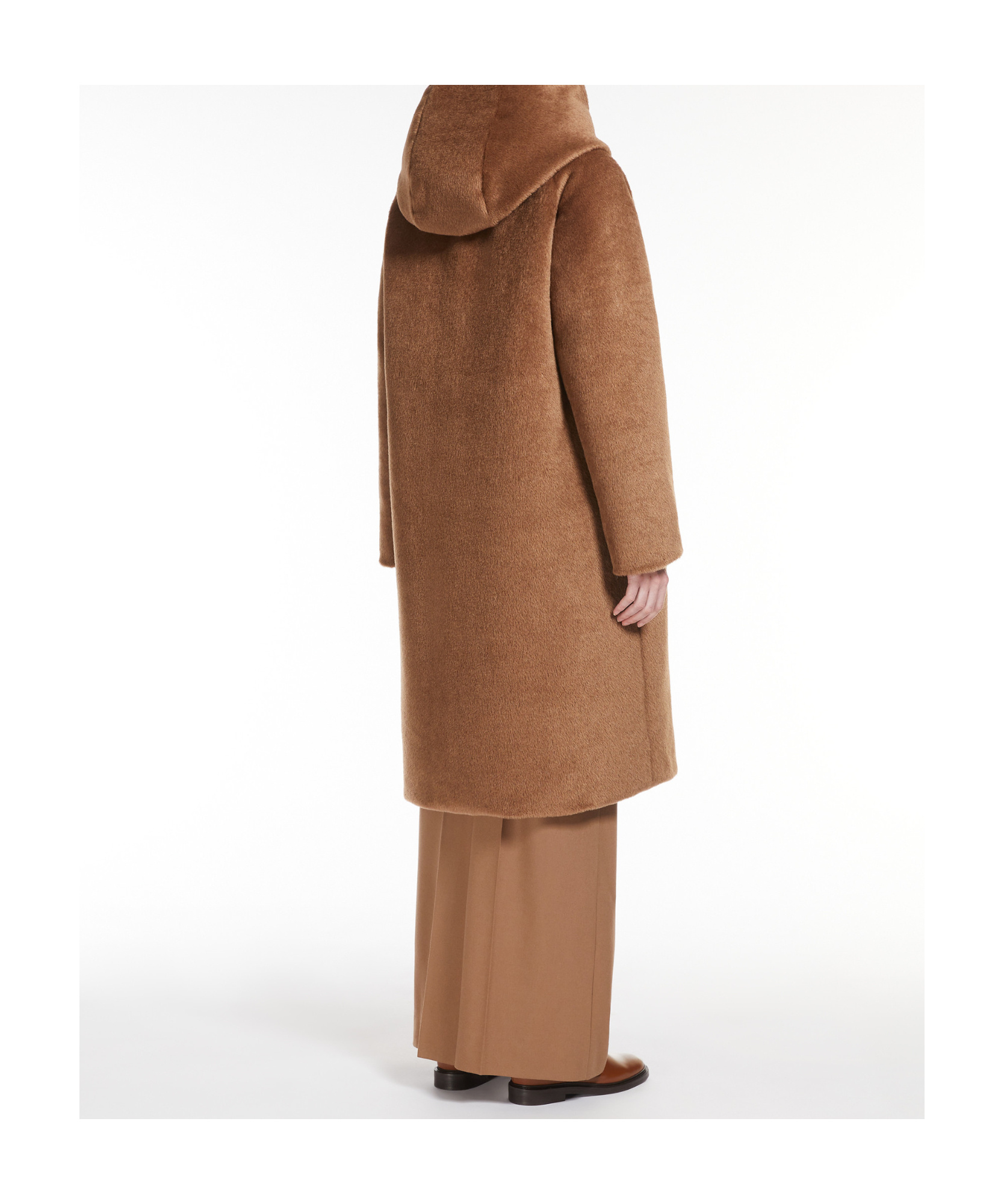 Max Mara Long-sleeved Down Jacket In Brown