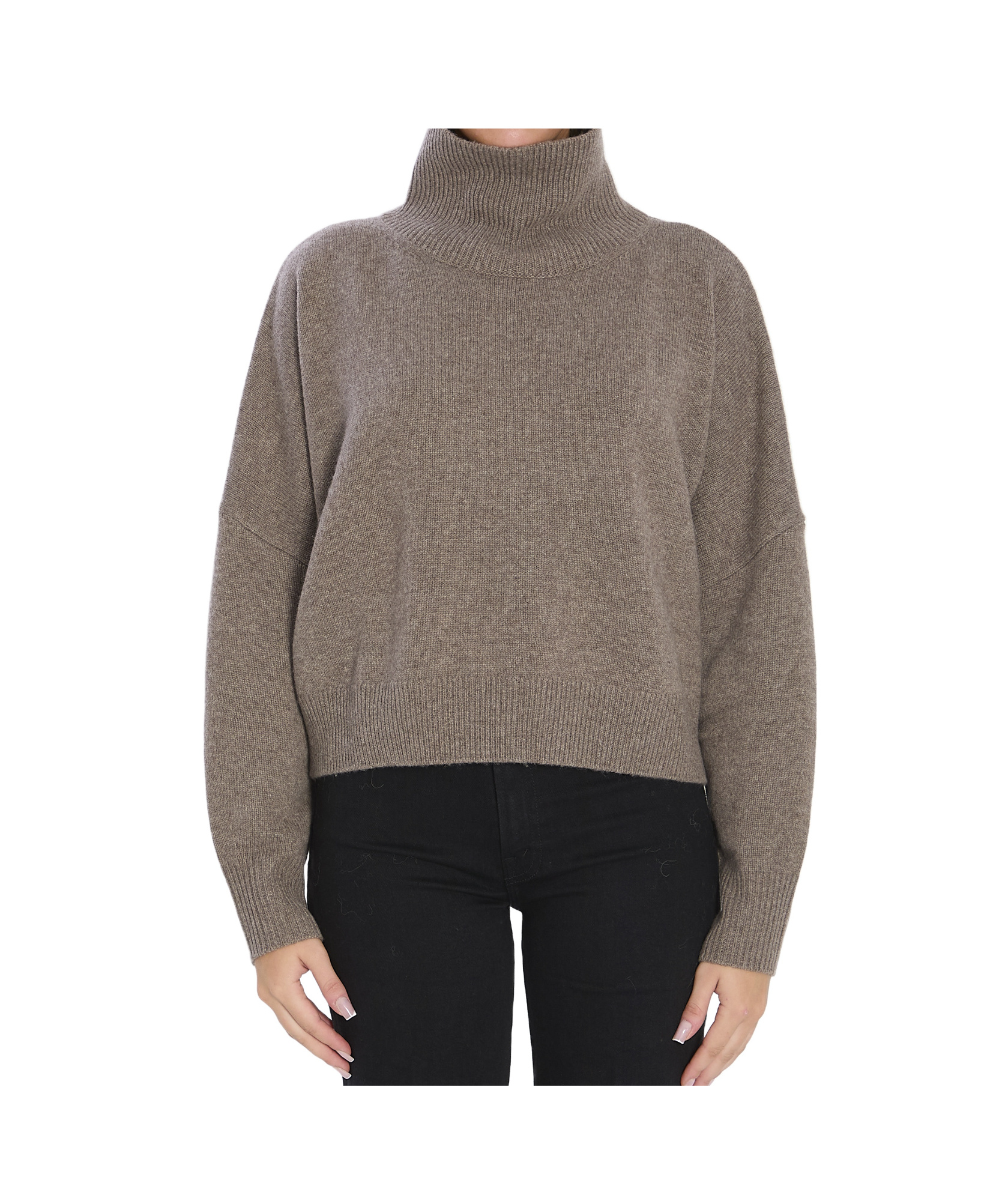 Loulou De Saison Luke Ribbed-collar Wool Sweater In Gray