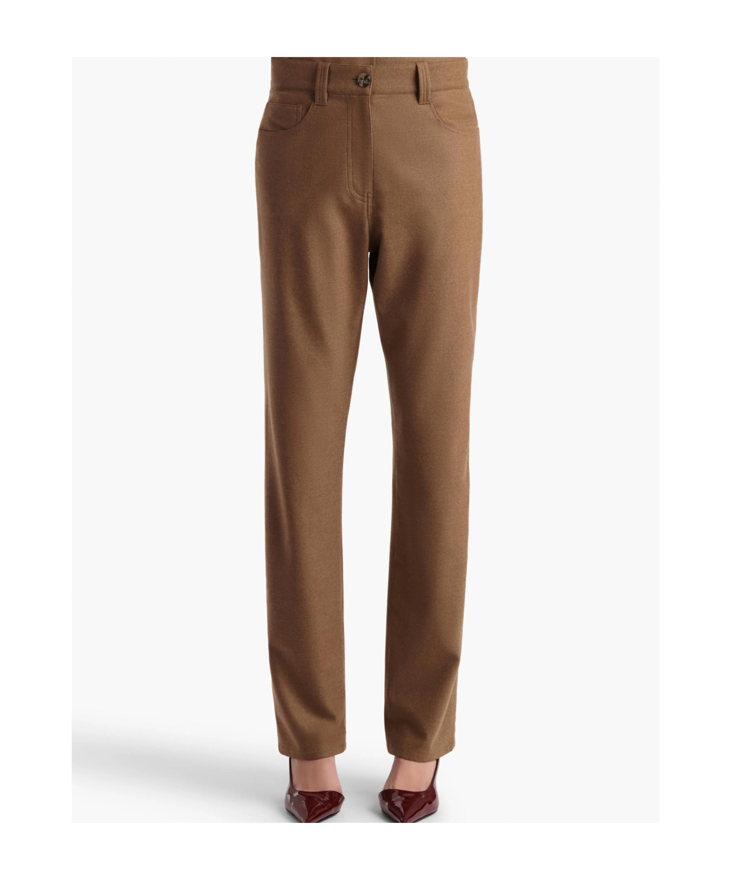 Khaite Belt Loop Casual Pants In Brown