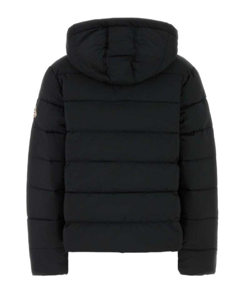 Pyrenex Hooded Long Sleeve Quilted Down Jacket In Black