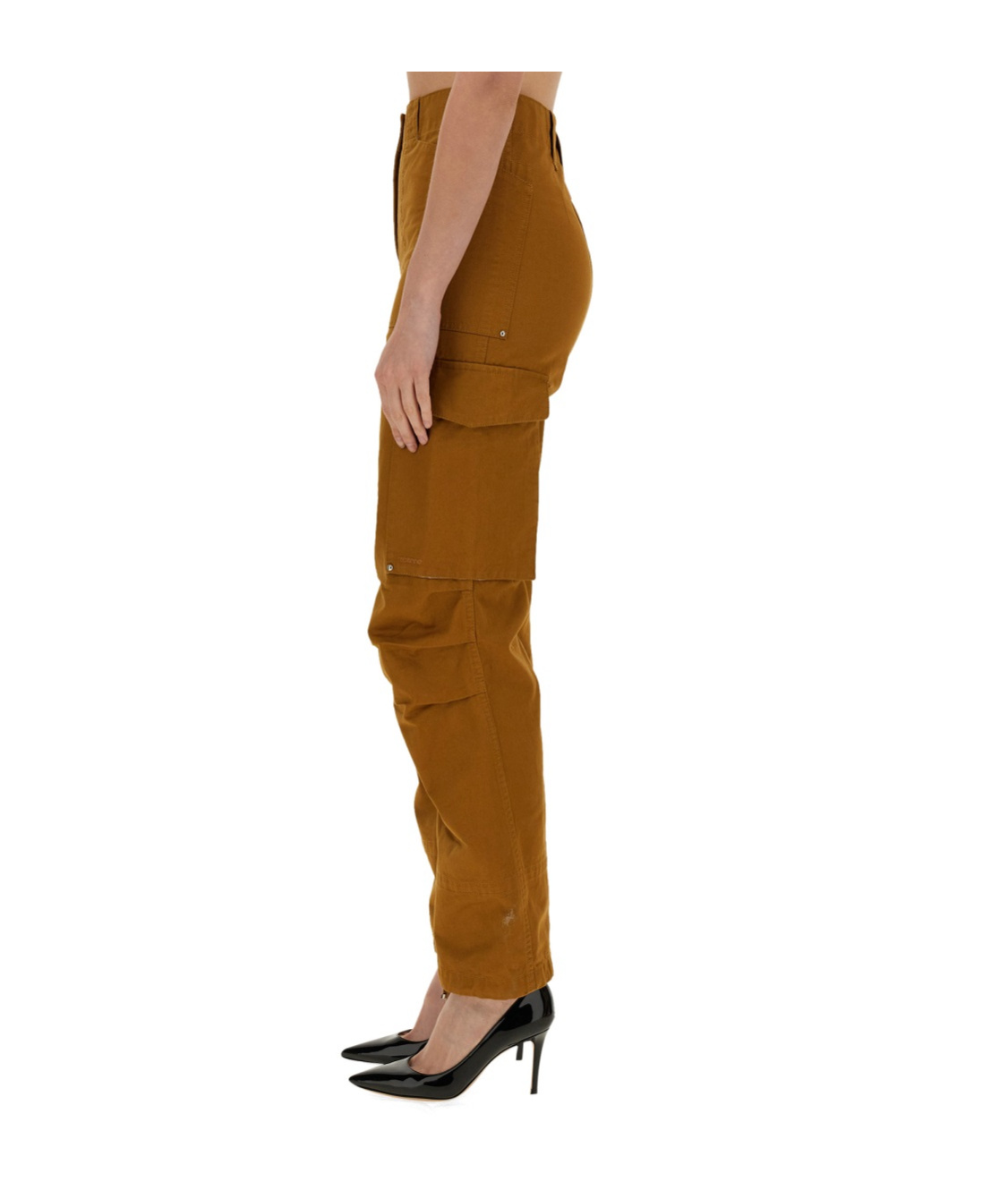 Rabanne Belt Loops Slacks In Brown