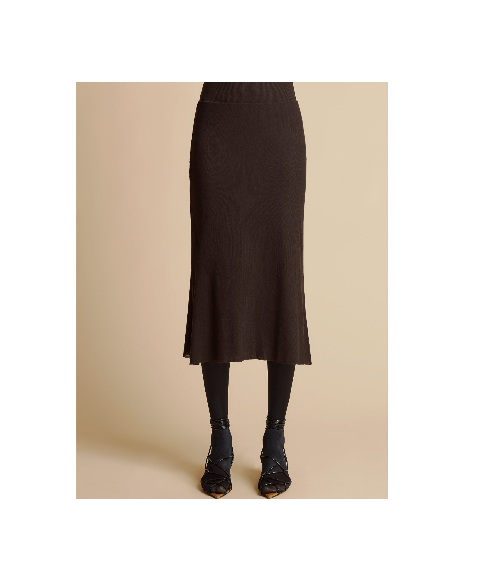 Shop Khaite Skirt With Rough Hem In Black
