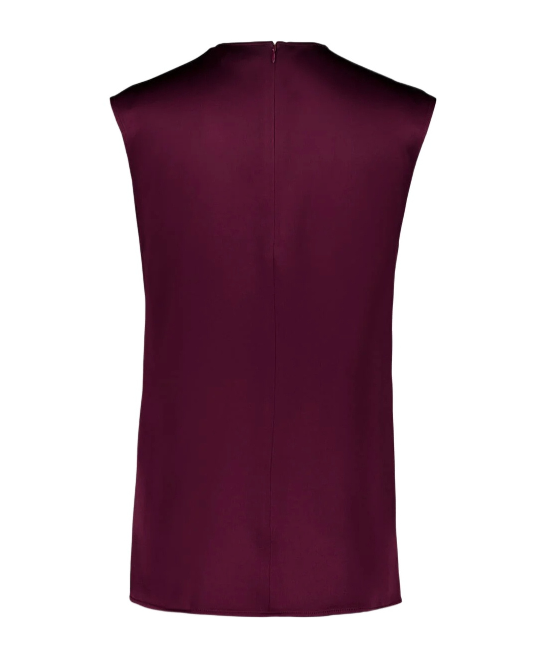 Stella Mccartney Bordeaux Sleeveless Satin Top In Burgundy