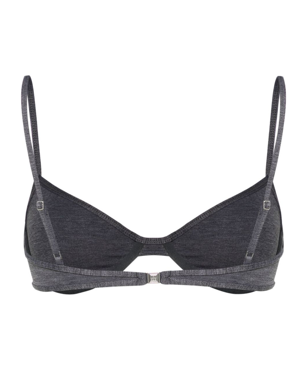 Totême Mélange-effect Bikini Top In Gray