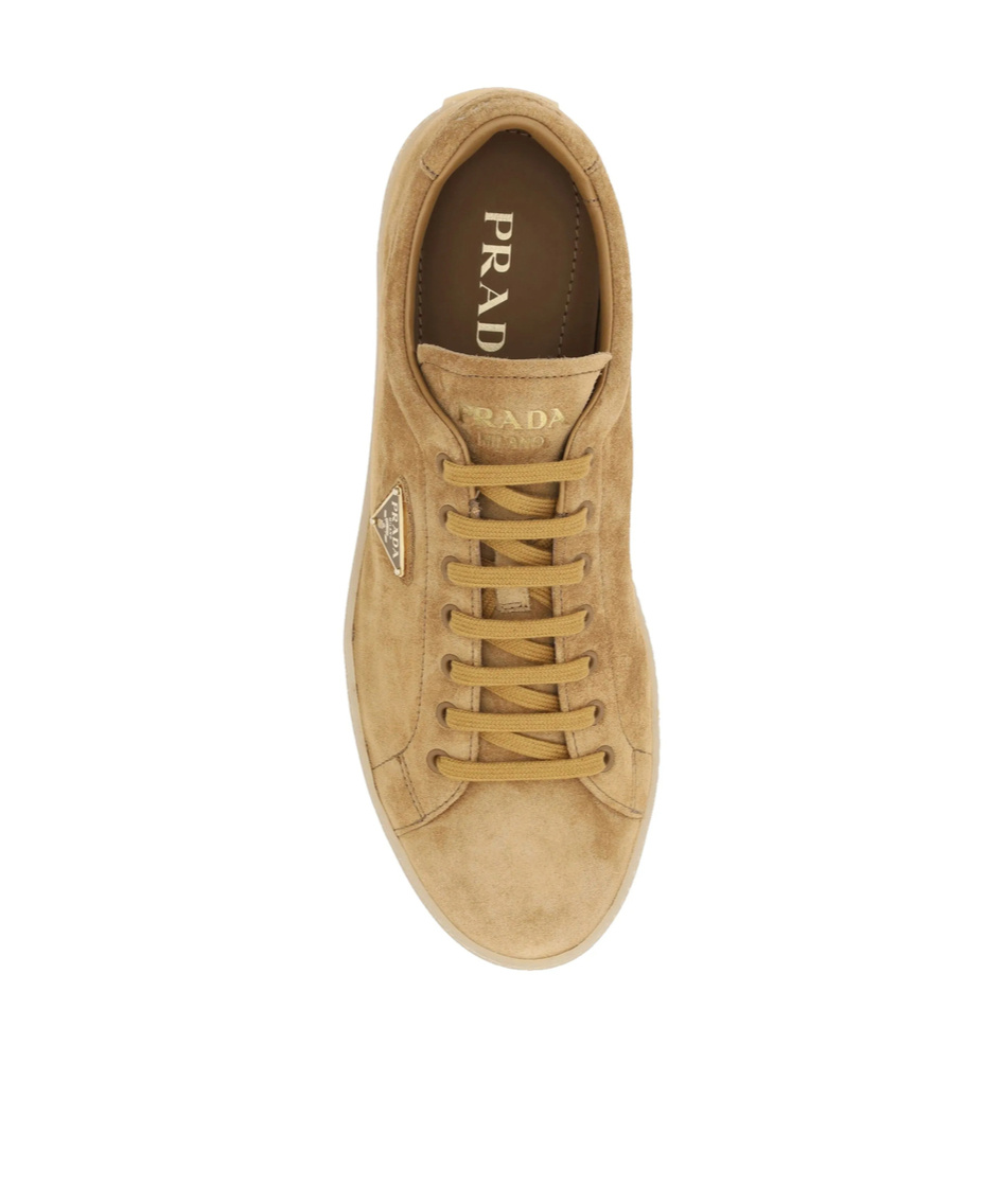 Prada Lace-up Low-top Casual Shoes In Brown