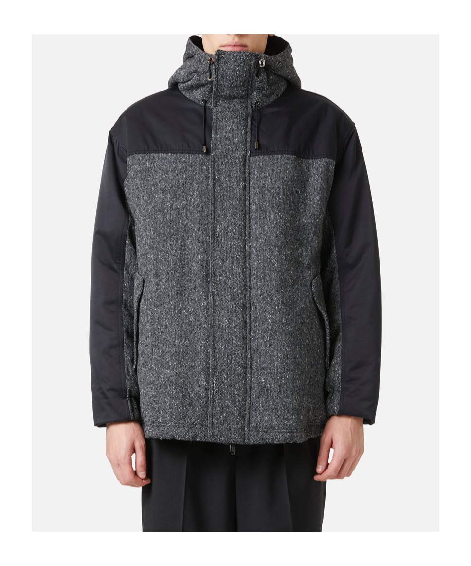 Iceberg Panelled Hooded Jacket In Black