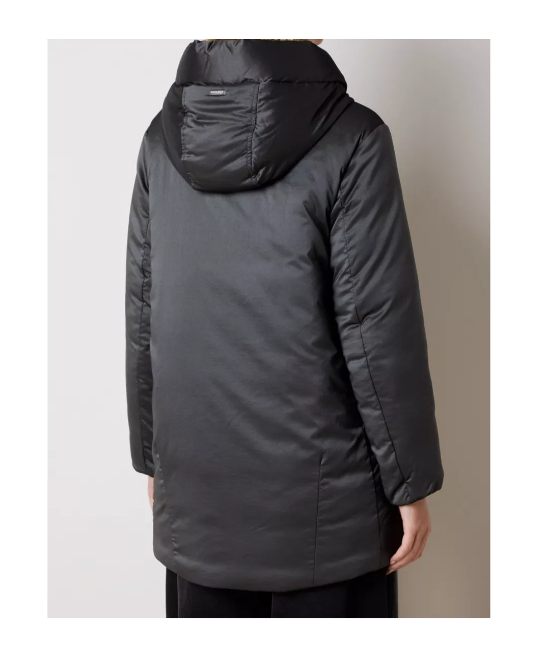 Woolrich Hooded Down Jacket In Black