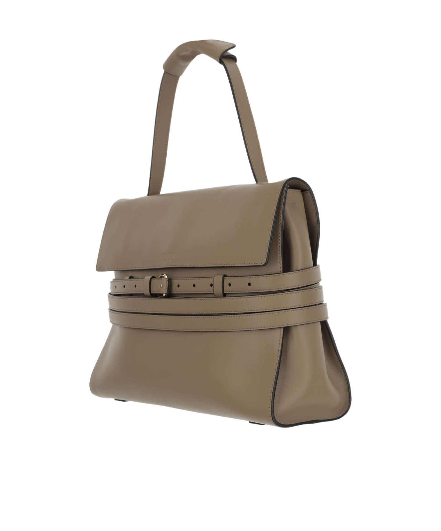 Moschino Flip Shoulder Bag In Gray