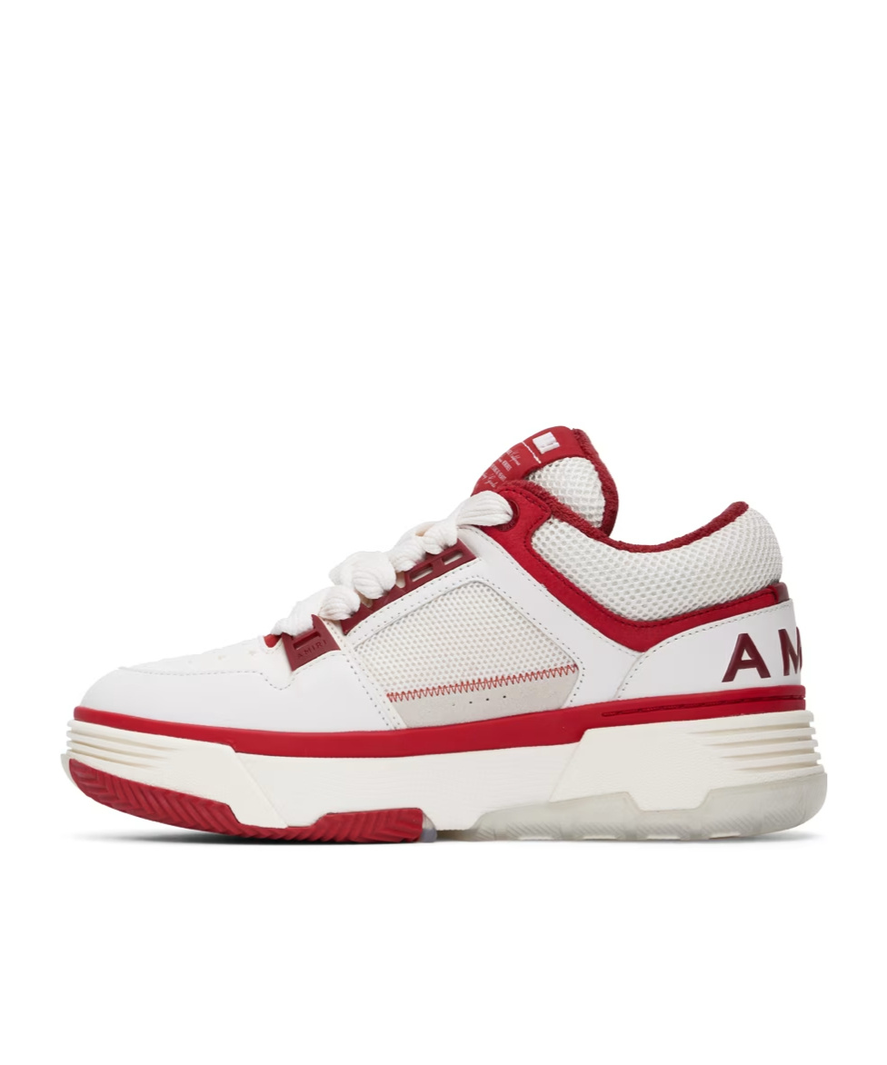 Shop Amiri Logo Lace-up Sneakers In White