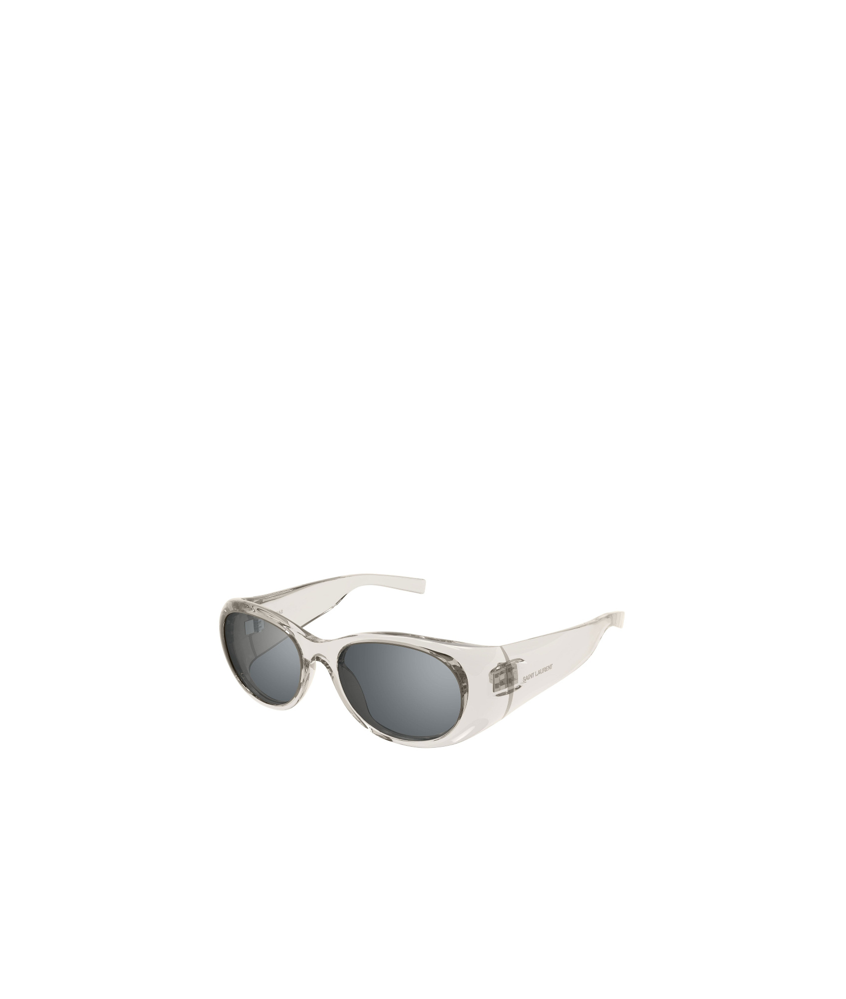 Saint Laurent Eyewear Pillow Oval Sunglasses In Gray