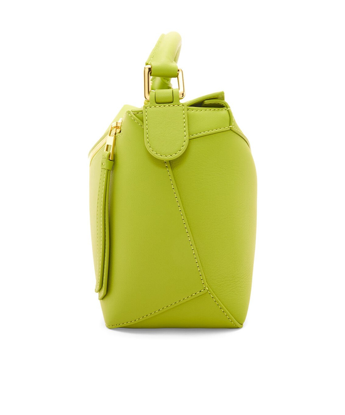 Loewe Women Puzzle Small Leather Handbag In Green