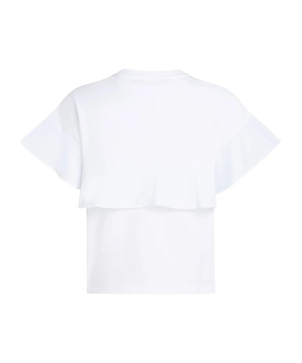 Karl Lagerfeld Ruffle T-shirt In White