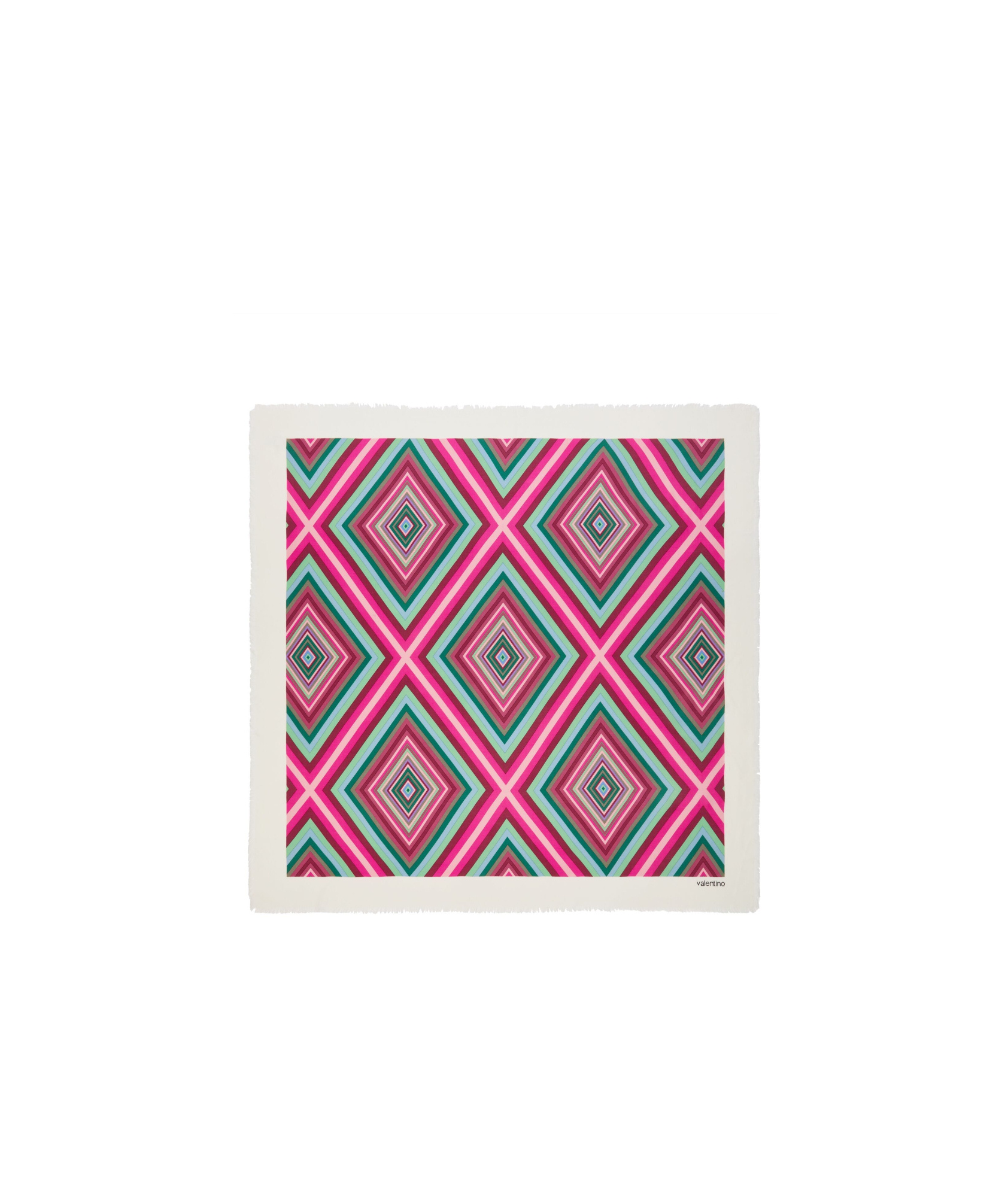 VALENTINO GRAPHIC-PRINT WOOL-SILK SCARF 