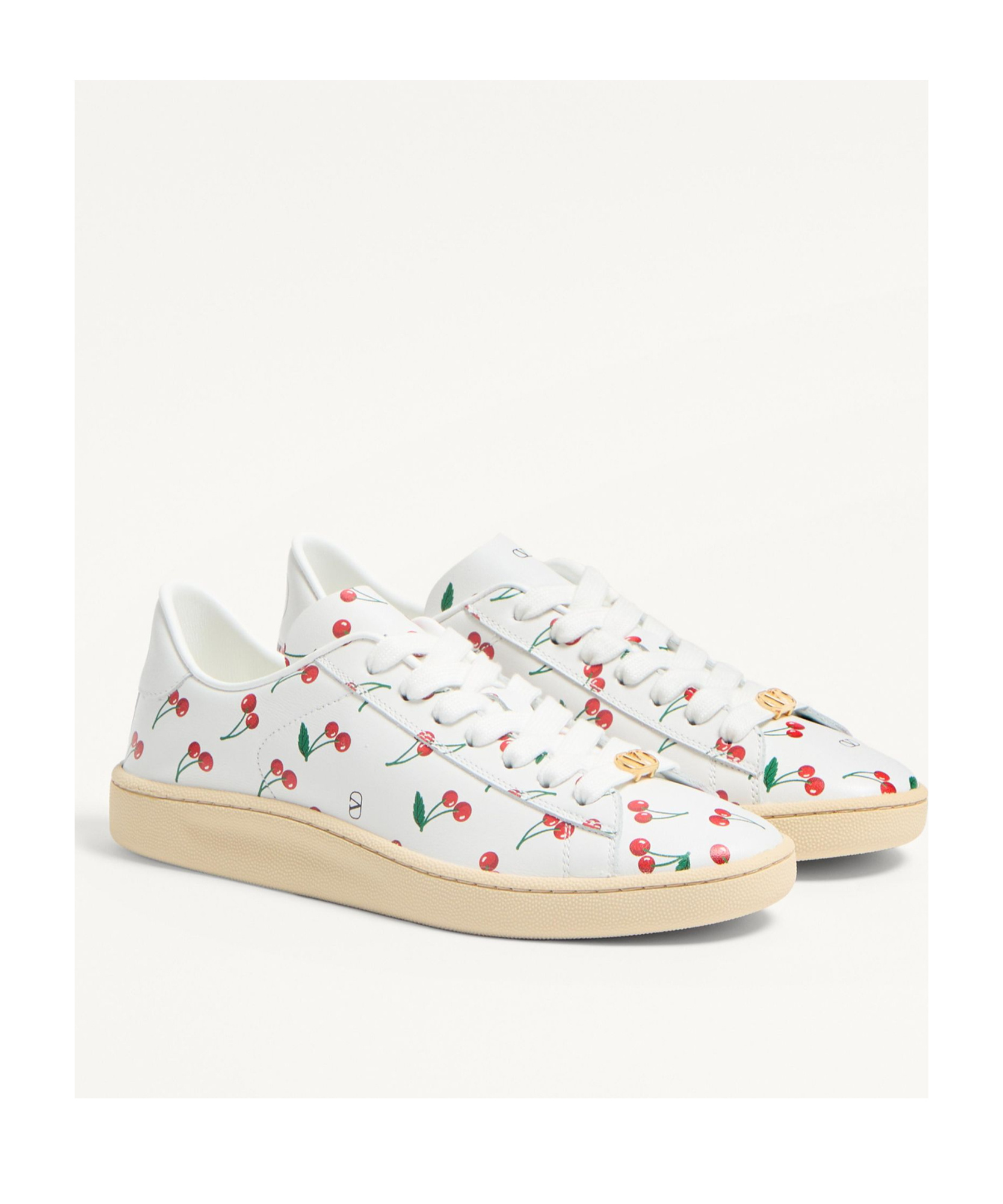 Valentino Garavani Royco Sneaker In Soft Nappa Calfskin In White