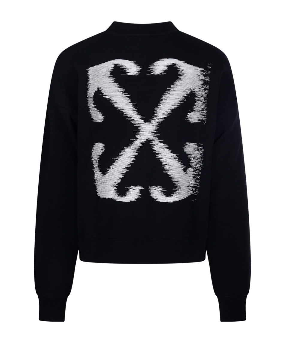 Off-white Men's Cotton Crew-neck Sweatshirt In Black