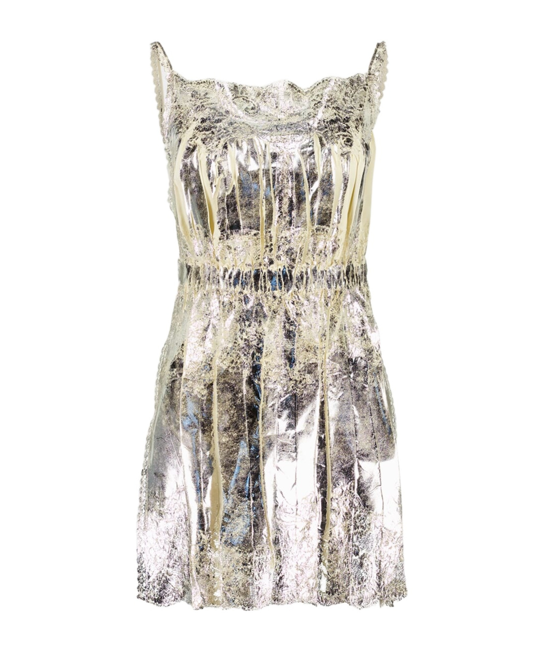 Shop Rabanne Metallic-finish Top In Nude