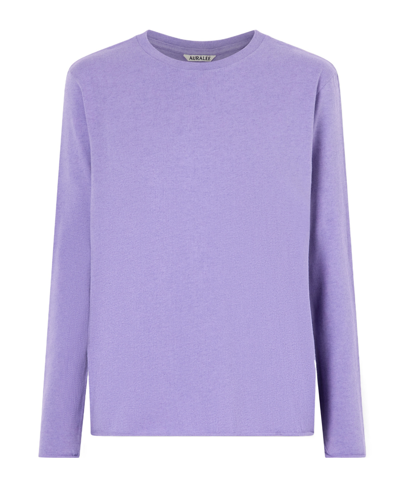 Auralee Rolled-edge Long-sleeve T-shirt In Purple