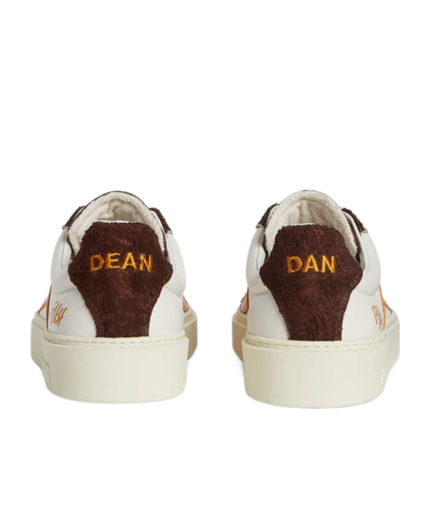 Dsquared2 1964 White And Brown Leather And Suede Sneakers In Multi