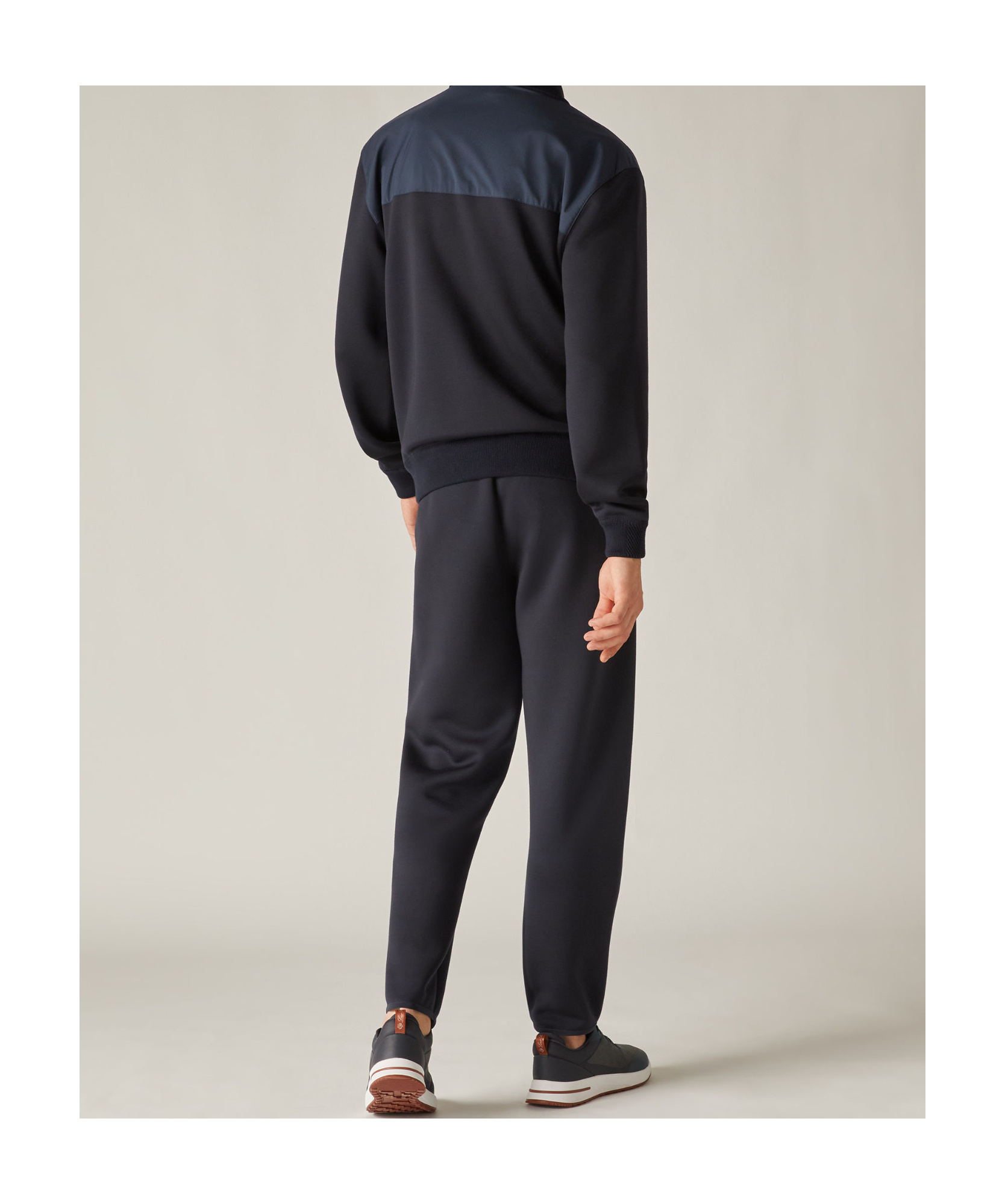 Loro Piana Zippered Casual Jacket In Navy Blue