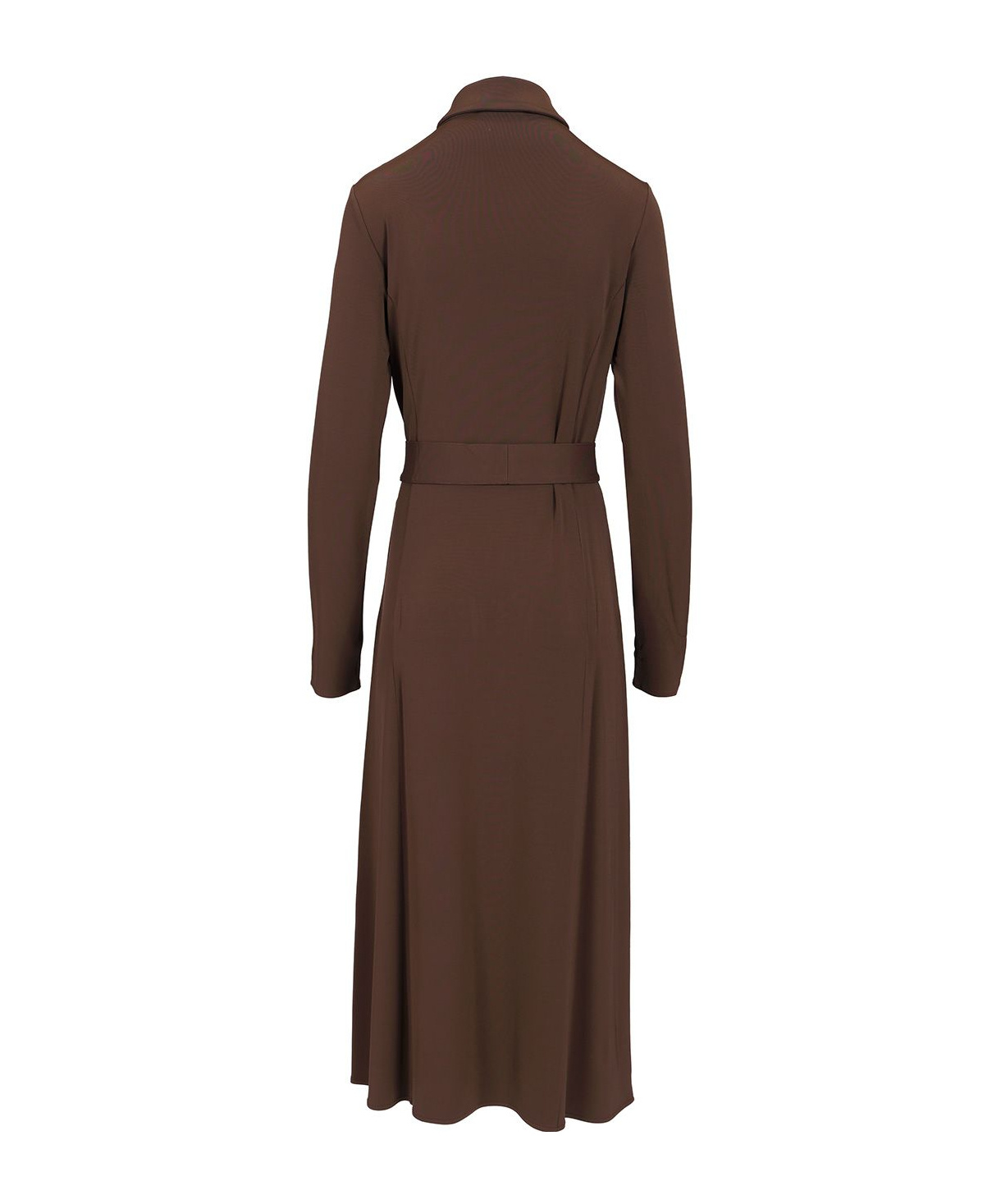 Max Mara Tortona Belted Midi Shirt Dress In Red