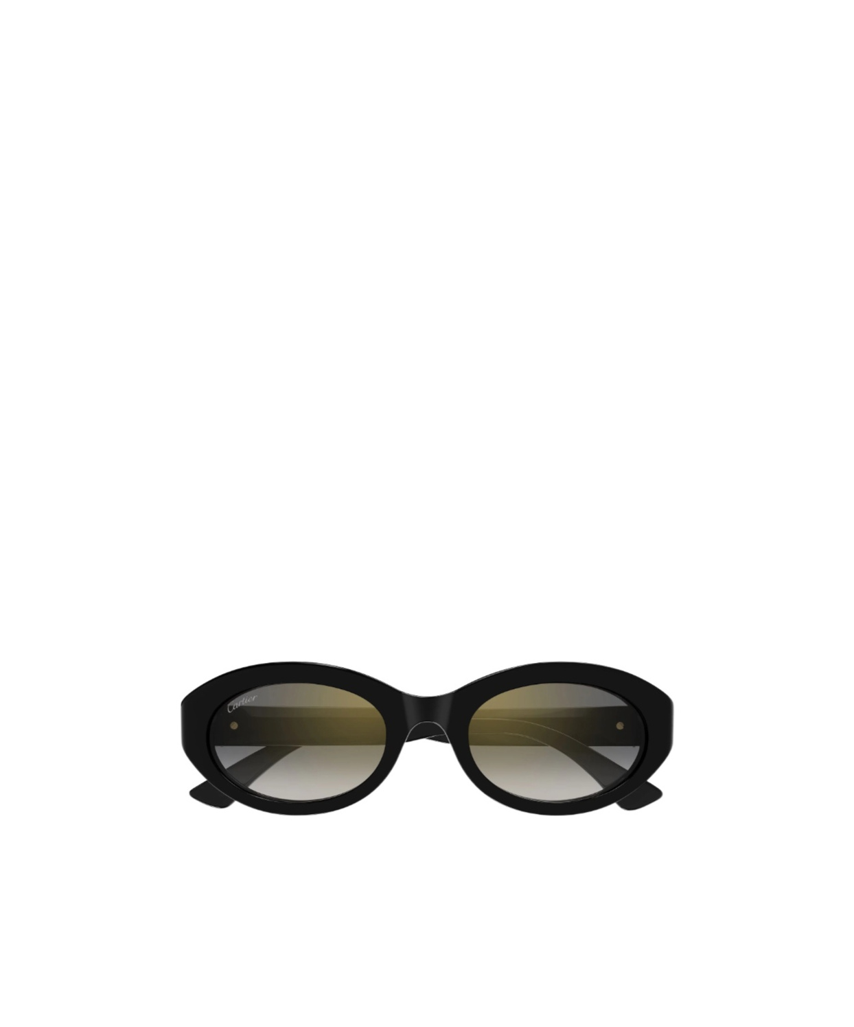 Cartier Oval-frame Sunglasses In Black
