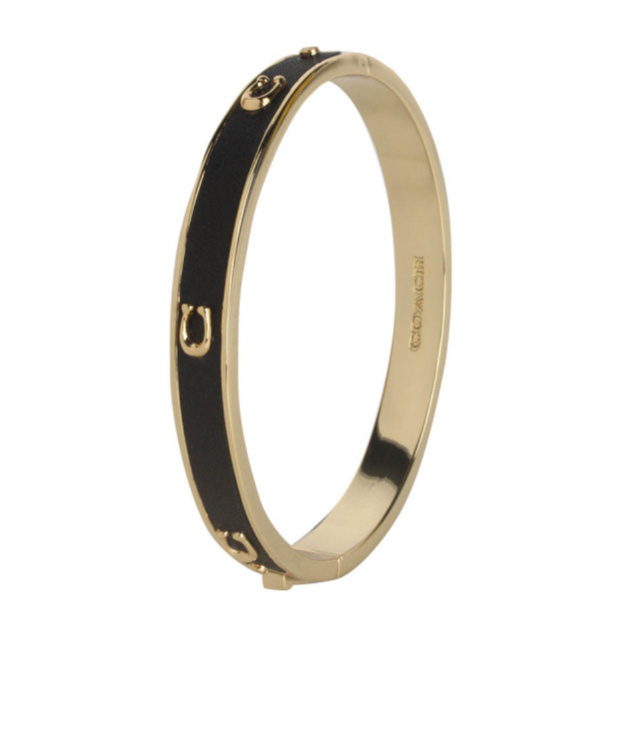 COACH HINGED LOGO BANGLE BRACELET