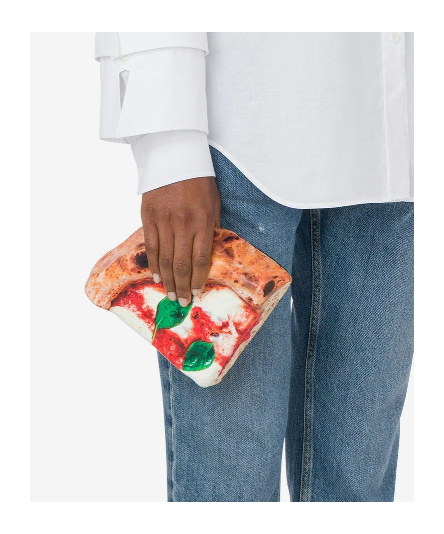 Moschino Pizza-like Shoulder Mini Bag In Red