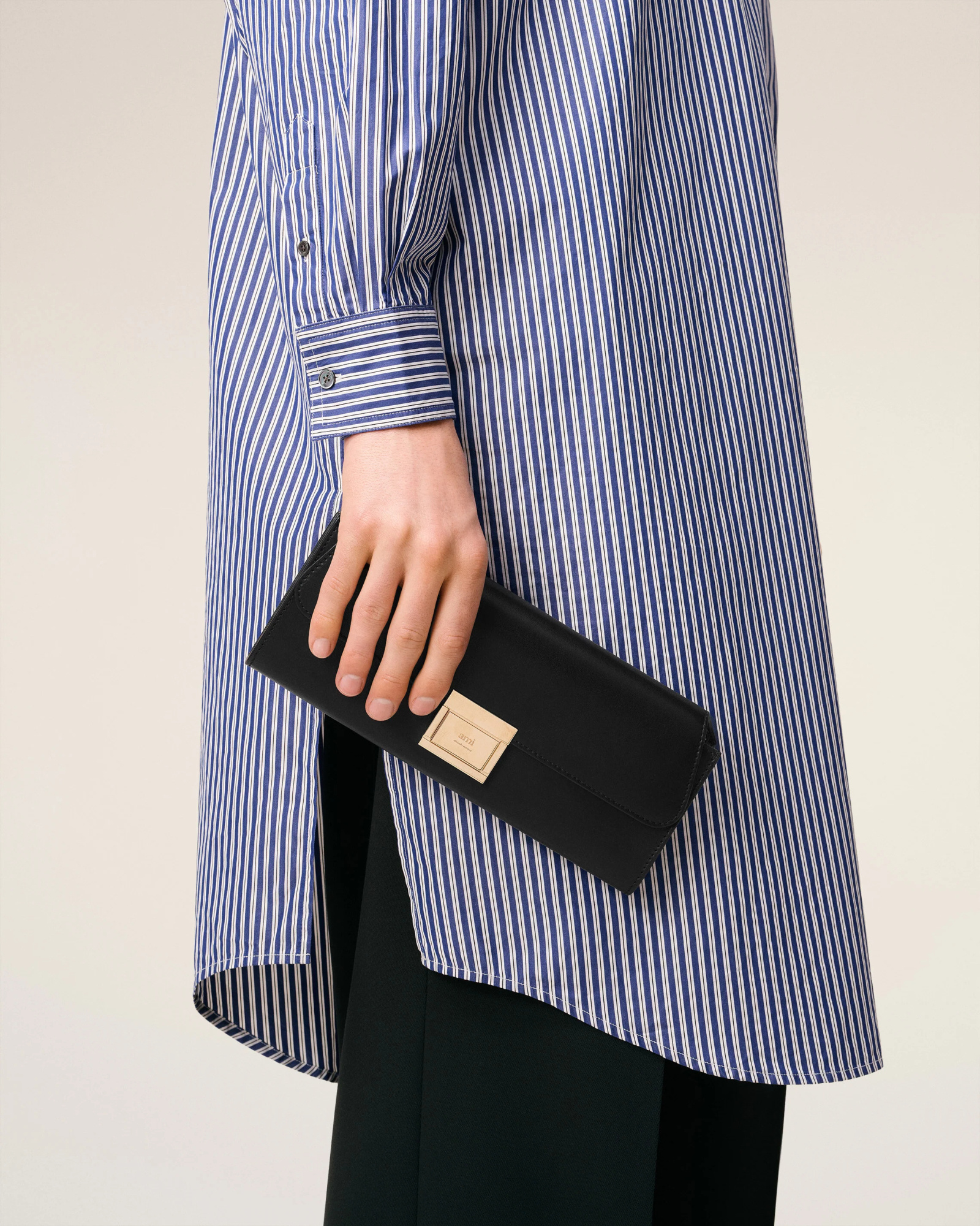 Ami Alexandre Mattiussi Flap Shoulder Bag In Black