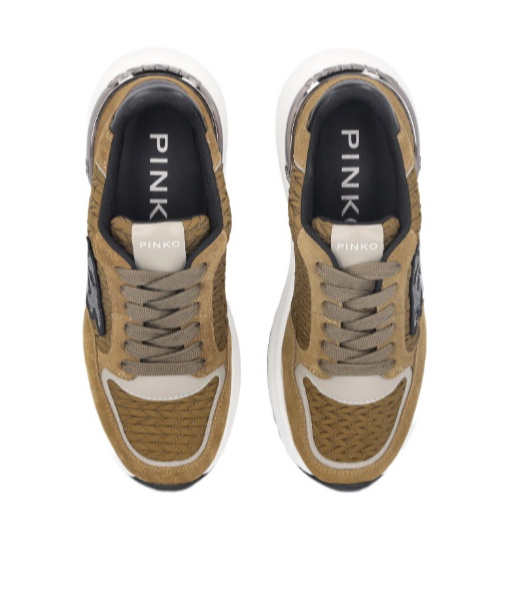 Pinko Gem 07 Lace-up Sneakers In Brown