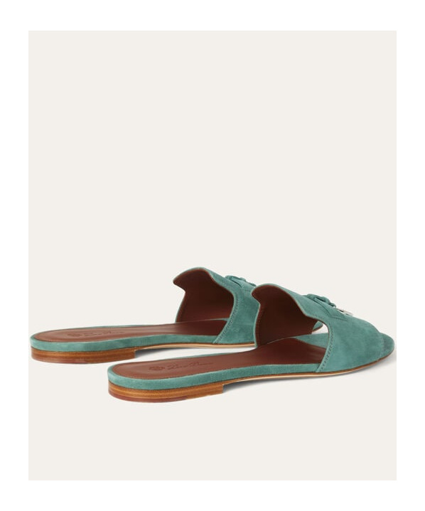 Loro Piana Open-toed Slippers In Green