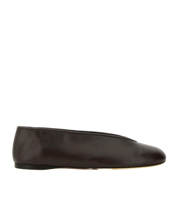 Moschino Duck" Dancer Leather Flats In Black