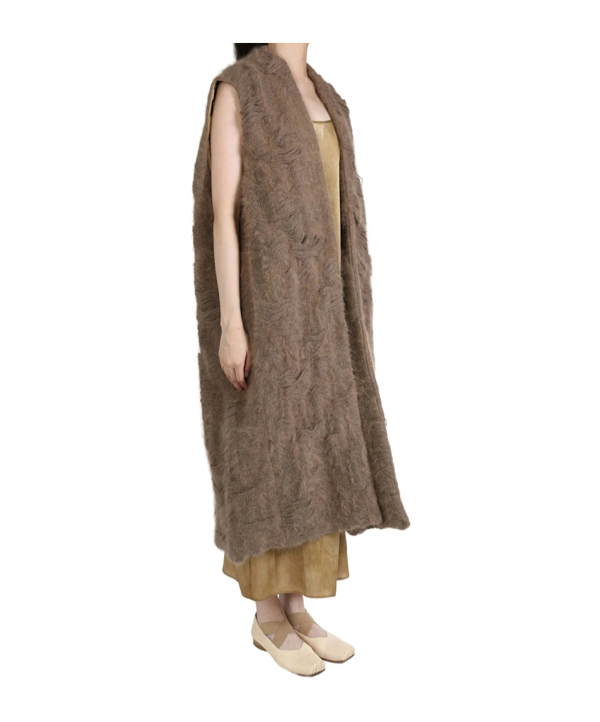 Uma Wang Long Coat In Mixed Wool In Multi