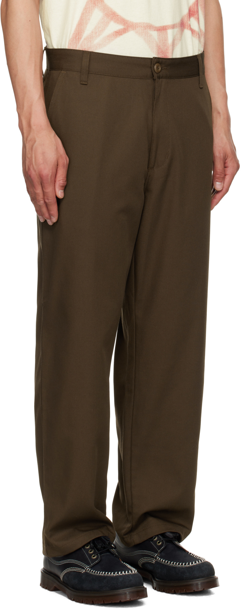 Carhartt Brown Module Trousers In Green