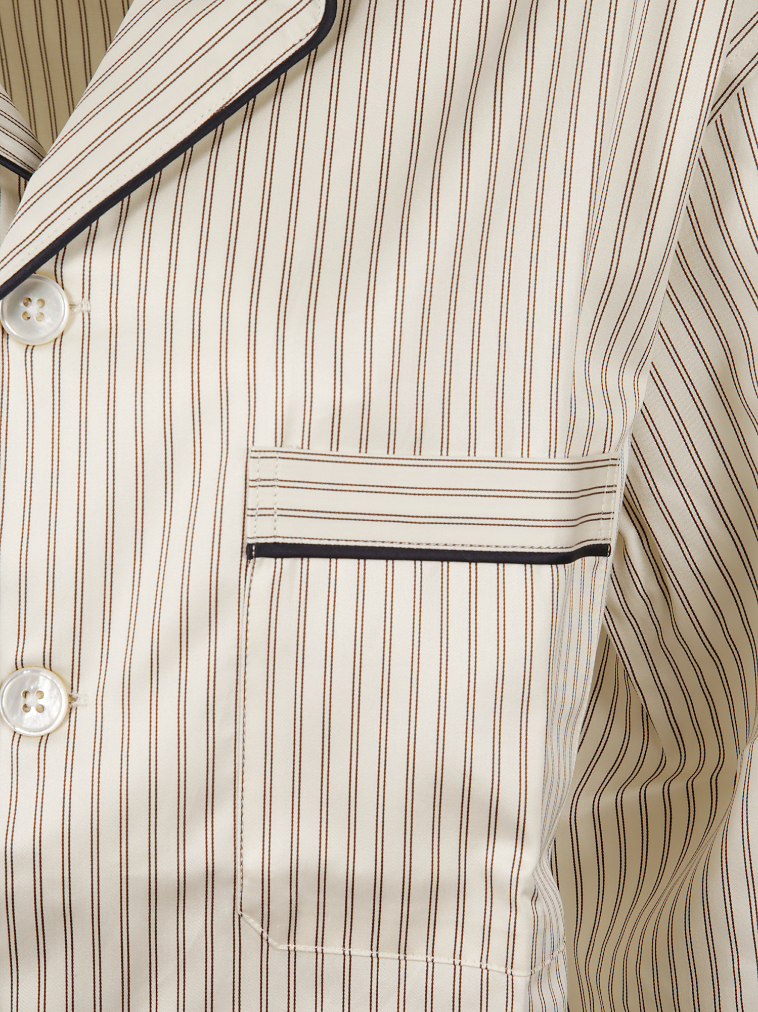 Tekla Organic Cotton Pyjama Shirt With Chest Pocket In Neutral