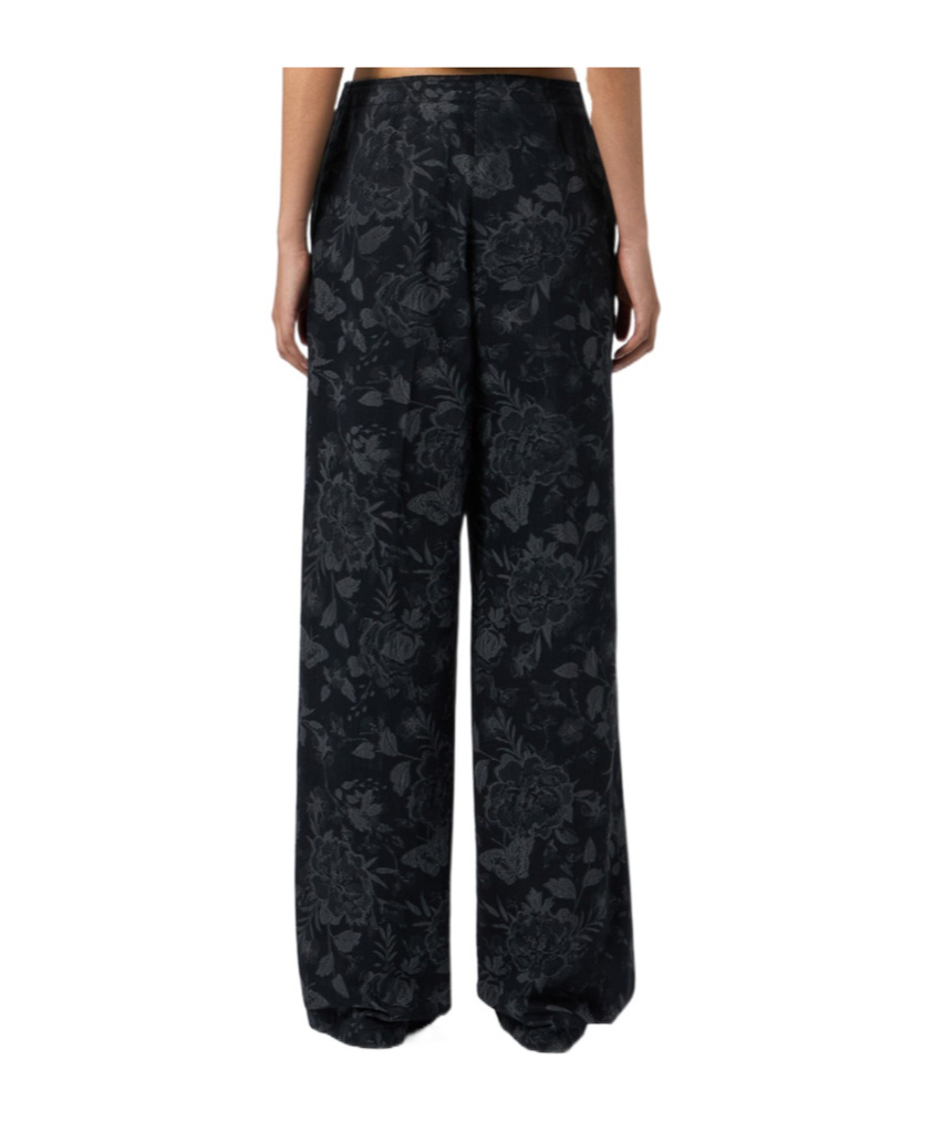 Blumarine Laser-print Denim Trousers In Black