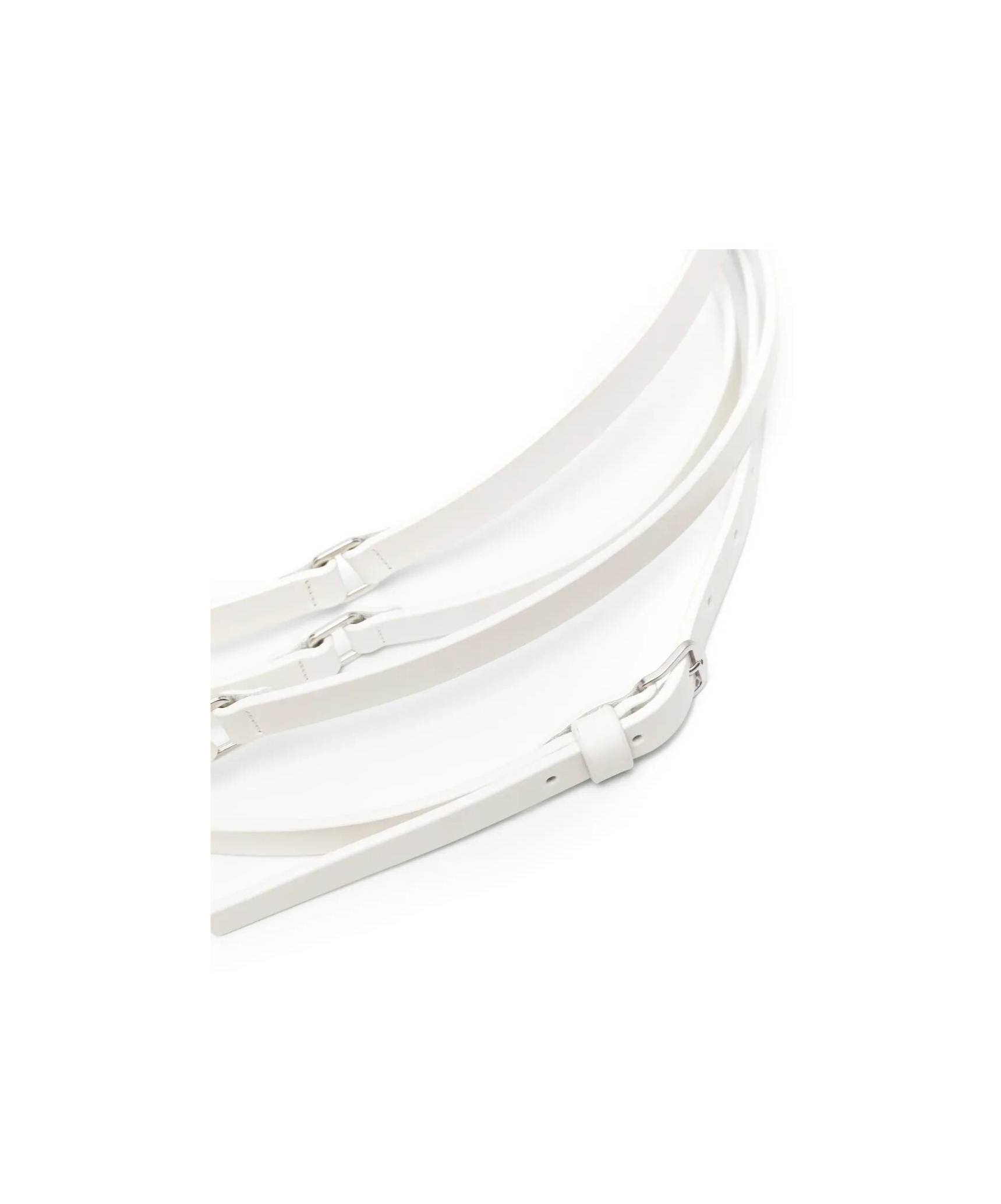Ann Demeulemeester Three-layer Winding Belt In White