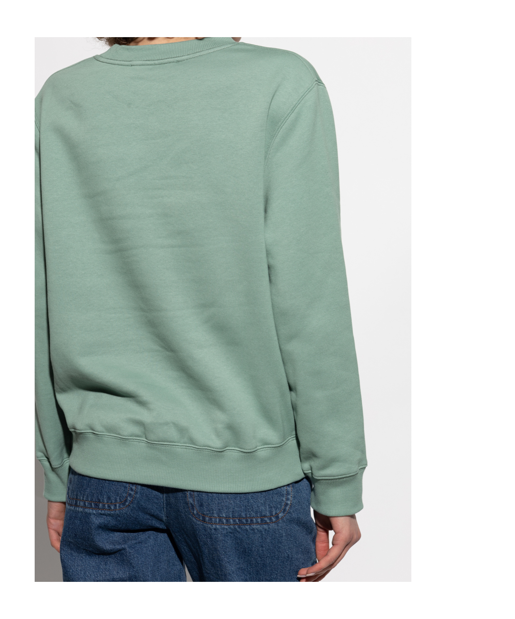 Lanvin Logo-embroidered Sweatshirt In Green